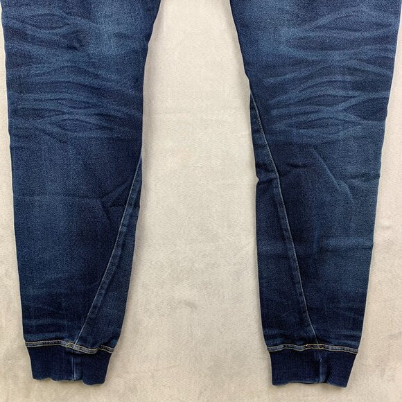 True Religion Mens Pants 33 Blue Jogger Jeans Tapered Runner Drawstring 33x32 - Picture 13 of 13